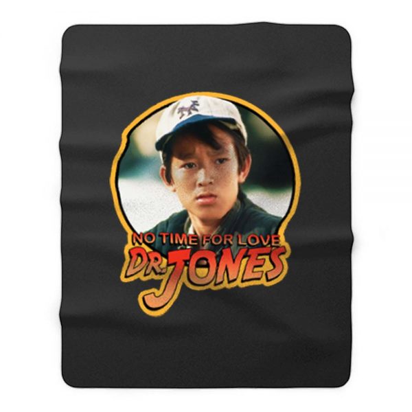 80s Classic Indiana Jones The Temple Of Doom Short Round No Time Fleece Blanket