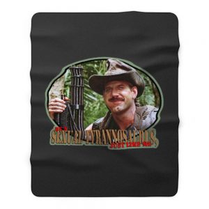 80s Schwarzenegger Classic Predator Blain Sexual Tyrannosaurus Fleece Blanket