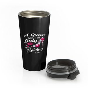 A Queen Born Un Stainless Steel Travel Mug