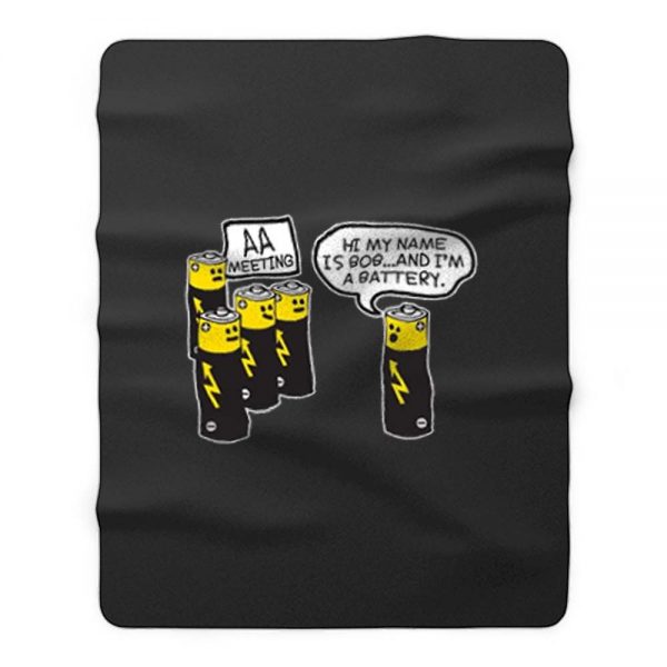 Aa Battery Meeting Fleece Blanket