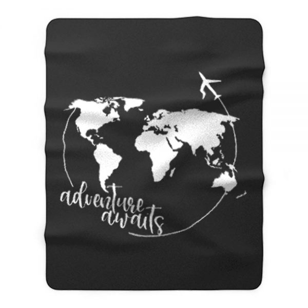 Adventure Awaits Love Explore Fleece Blanket