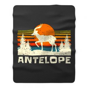 African Antelope Retro Wildlife Lover Fleece Blanket