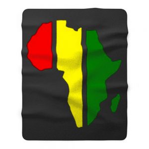 African Rasta Rastafarian or Reggae Fleece Blanket