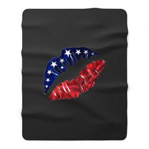 American Lips Fleece Blanket