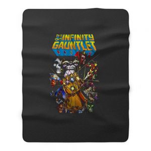 Avengers Infinity War Gauntlet Hulk Spider Man Iron Man Fleece Blanket