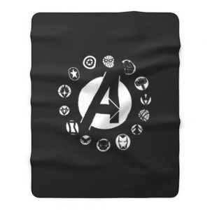 Avengers Superhero Logo Fleece Blanket