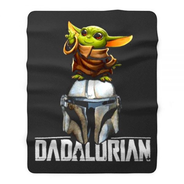 Baby Yoda Dadalorian Funny Star Wars Fleece Blanket