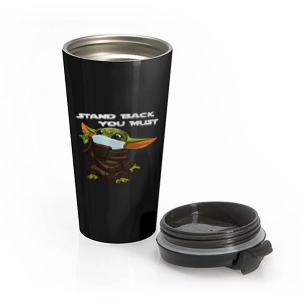 Baby Yoda Social Distance Stainless Steel Travel Mug