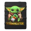 Baby Yodarmeister Mandalorian Jagermeister Funny Parody Fleece Blanket