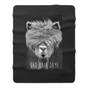 Bad Hair Day Hipster Llama Hipster Fleece Blanket