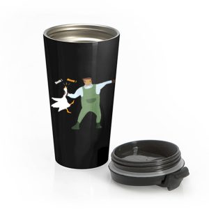 Banksy Hook Swan Honk Honk Stainless Steel Travel Mug