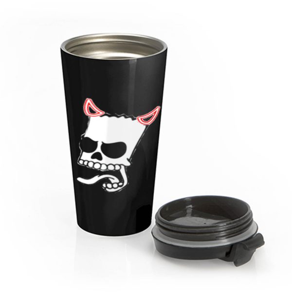 Bart Simsons Skul Devil Funny Stainless Steel Travel Mug