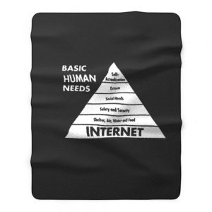 Basic Human Needs Internet Fleece Blanket