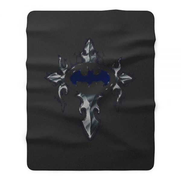 Batman Gothic Steel Logo Dc Comics Fleece Blanket