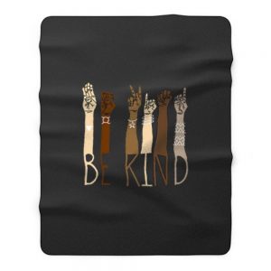 Be Kind Hand Art Fleece Blanket