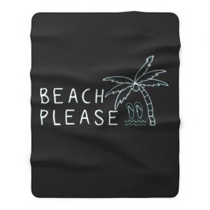 Beach Please Quarantined Summer Fleece Blanket