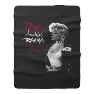 Beautiful Trauma Pink Music Fleece Blanket