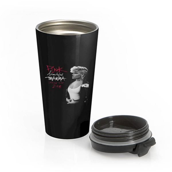 Beautiful Trauma Pink Music Stainless Steel Travel Mug