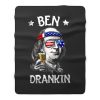 Benjamin Franklin Drinking America Fleece Blanket