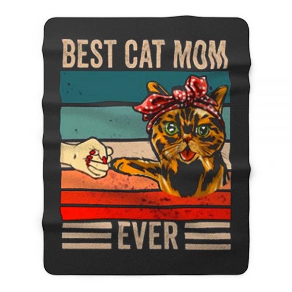 Best Cat Mom Ever Fleece Blanket