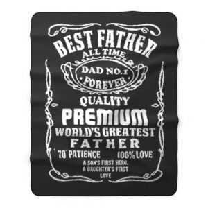 Best Father All Time Jack Daniel Parody Fleece Blanket