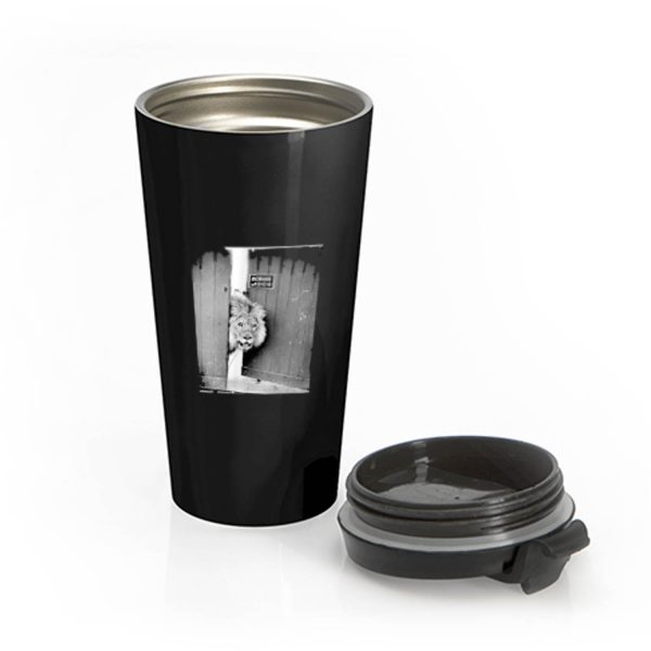 Beware At Dog Lion Stainless Steel Travel Mug