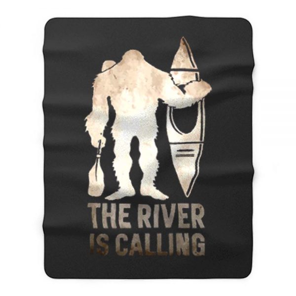 Bigfoot Kayak Sasquatch Fleece Blanket