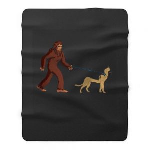 Bigfoot Walking German Shepherd Fleece Blanket
