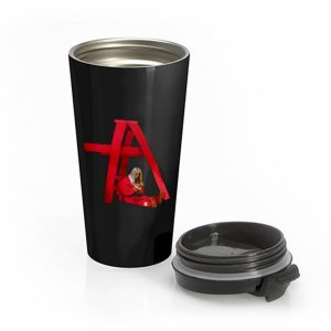 Billie Eilish In Red Action Stainless Steel Travel Mug