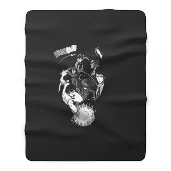 Black And White Yuyu Hakusho Anime Fleece Blanket