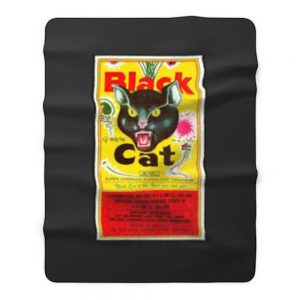 Black Cat Fireworks Fleece Blanket