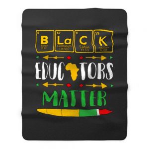 Black Educator Magic Black History Month Teacher Matter Periodic Table Of Elements Fleece Blanket