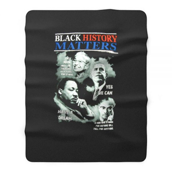 Black History Matters Fleece Blanket