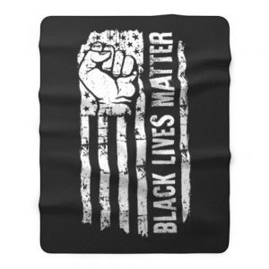 Black Lives Matter American Flag Fleece Blanket