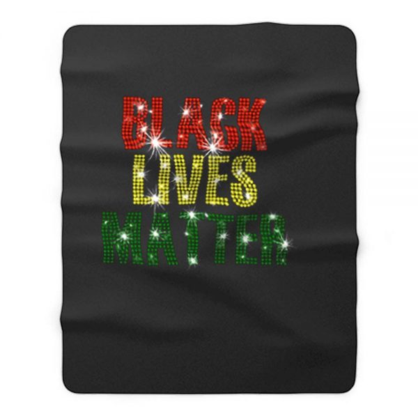 Black Lives Matter Rhinestone Fleece Blanket