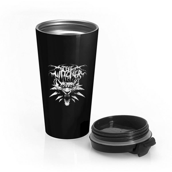 Black Metal Witcher Stainless Steel Travel Mug