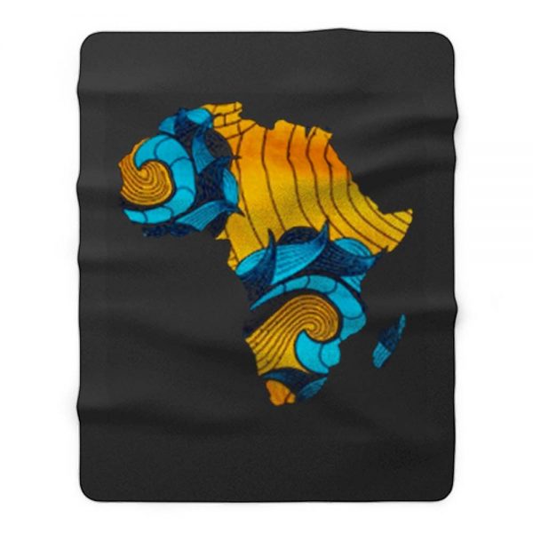 Black Pride Melanin Map Of Africa Fleece Blanket