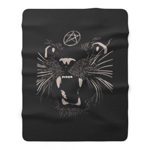 Black Sassy Cat Fleece Blanket
