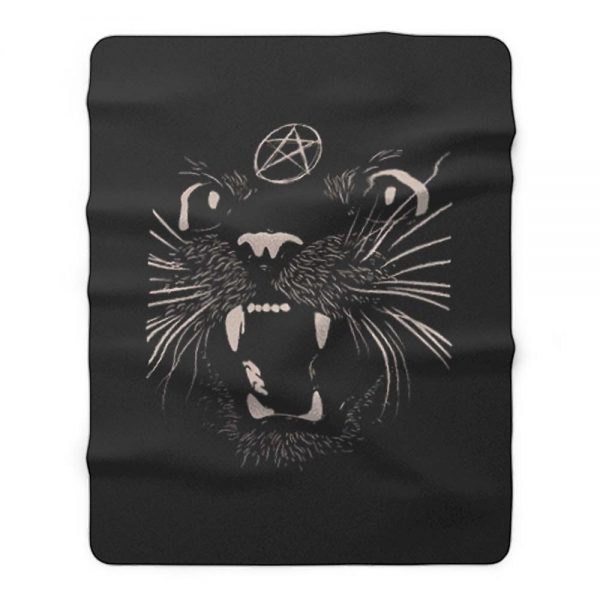 Black Sassy Cat Fleece Blanket