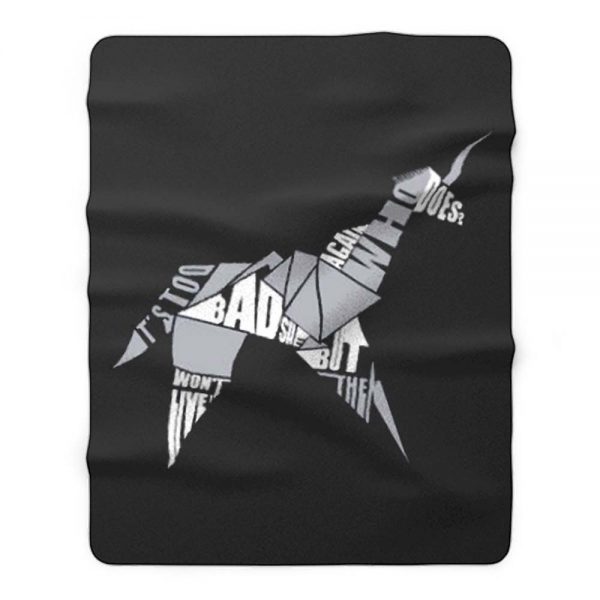 Blade Runner Origami Unicorn Fleece Blanket