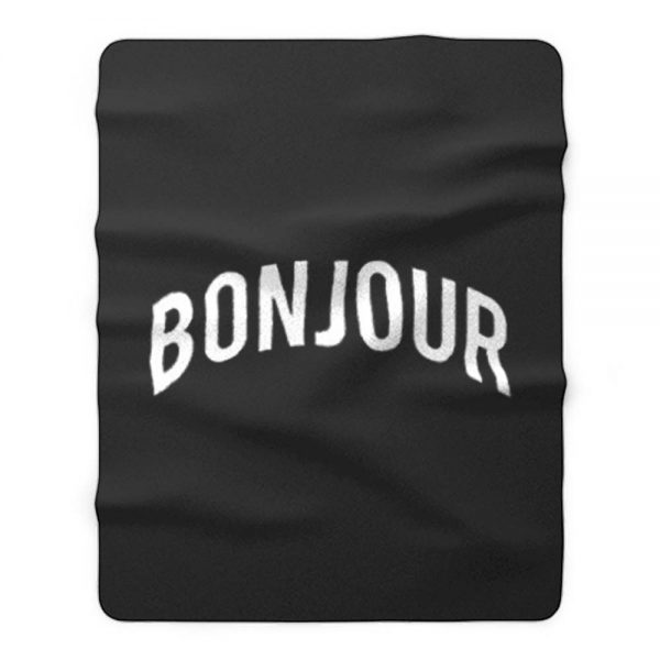 Bonjour Retro Fleece Blanket