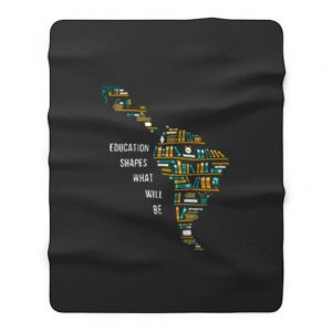 Book Map Education Shape What Will Be Fleece Blanket