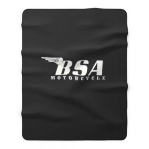 Bsa Motorcycle Retro Fleece Blanket