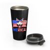 Bull Terrier Merica For 4th July United State Cute Stainless Steel Travel Mug