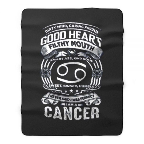 Cancer Good Heart Filthy Mount Fleece Blanket