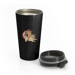 Cat Riding Unidog Vintage Stainless Steel Travel Mug