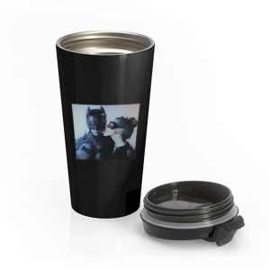 Cat Women Licking Batman Stainless Steel Travel Mug