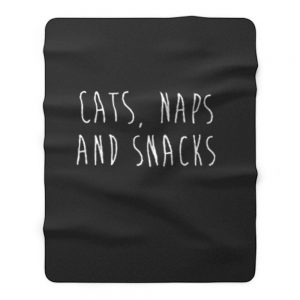 Cats Naps And Snacks Fleece Blanket