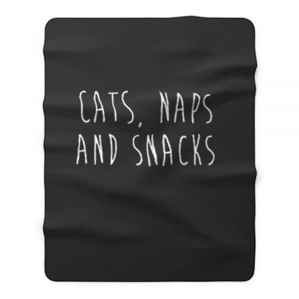 Cats Naps And Snacks Fleece Blanket