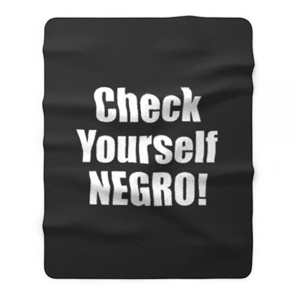 Check Yourself Negro Cornell West New Interview Fleece Blanket